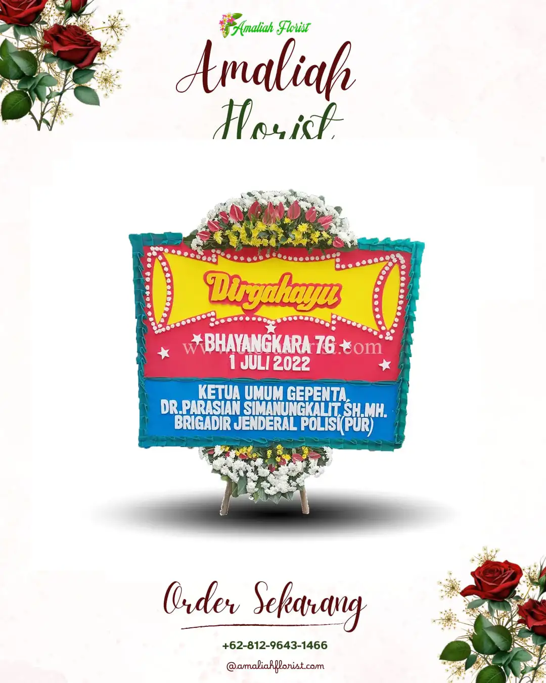 Papan Bunga HUT Ulang Tahun Sepanjang